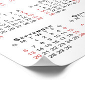 写真パーソナライズされたと名前2026カレンダー ポスター (角)