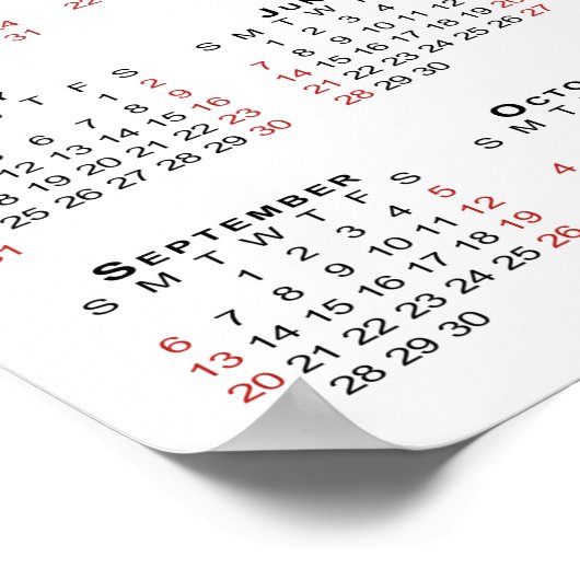 写真パーソナライズされたと名前2026カレンダー ポスター (角)