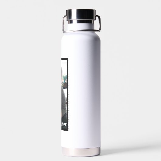 写真パーソナライズされたと名前 ウォーターボトル (背面)