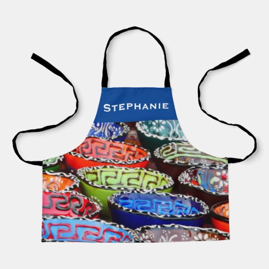 写真パーソナライズされたと名前 エプロン (正面)