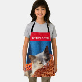 写真パーソナライズされたと名前 エプロン (インサイチュ)