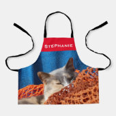 写真パーソナライズされたと名前 エプロン (正面)