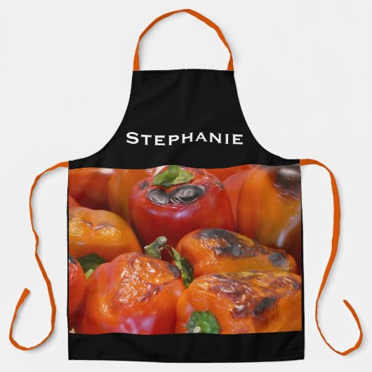 写真パーソナライズされたと名前 エプロン (正面)