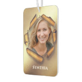 写真パーソナライズされたと名前 カーエアーフレッシュナー (左)