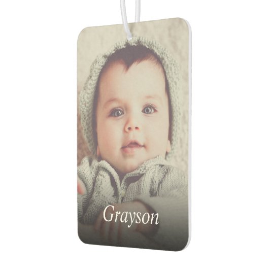 写真パーソナライズされたと名前 カーエアーフレッシュナー (左)