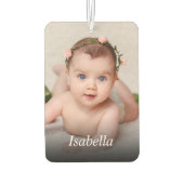 写真パーソナライズされたと名前 カーエアーフレッシュナー (裏面)