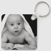 写真パーソナライズされたと名前 キーホルダー (裏面)