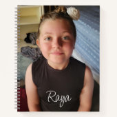 写真パーソナライズされたと名前 ノートブック (正面)