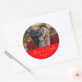 写真パーソナライズされたと名前 ラウンドシール (封筒)