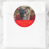 写真パーソナライズされたと名前 ラウンドシール (バッグ)