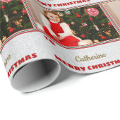 写真パーソナライズされたと名前 ラッピングペーパー (ロールコーナー)