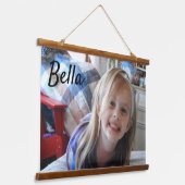 写真パーソナライズされたと名前Family Photo 吊り下げ型タペストリー (傾斜あり)