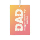 写真パーソナライズされたと名前Happy Father's day カーエアーフレッシュナー (裏面)