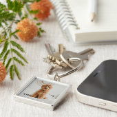 写真パーソナライズされたと名前Pet Keychain キーホルダー (側面)