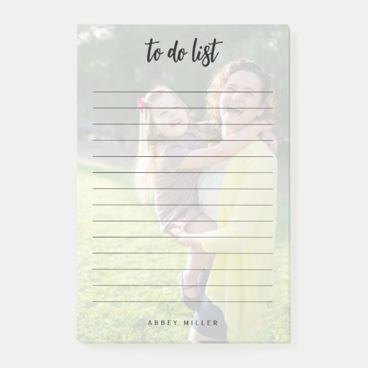 写真パーソナライズされたと名前To DoリストPost-It Notes ポストイット (正面)