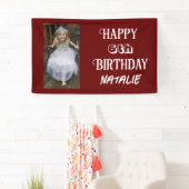 写真パーソナライズされたと年齢のハッピーバースデー 横断幕 (インサイチュ)