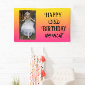 写真パーソナライズされたと年齢のハッピーバースデー 横断幕 (インサイチュ)