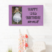 写真パーソナライズされたと年齢のハッピーバースデー 横断幕 (インサイチュ)