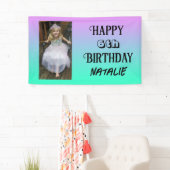 写真パーソナライズされたと年齢のハッピーバースデー 横断幕 (インサイチュ)