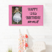 写真パーソナライズされたと年齢のハッピーバースデー 横断幕 (インサイチュ)