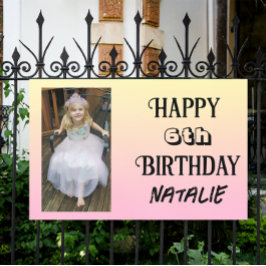 写真パーソナライズされたと年齢のハッピーバースデー 横断幕