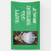 写真パーソナライズされたと年齢のハッピーバースデー 横断幕 (縦)