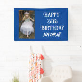 写真パーソナライズされたと年齢のハッピーバースデー 横断幕 (インサイチュ)