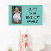 写真パーソナライズされたと年齢のハッピーバースデー 横断幕 (インサイチュ)