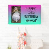 写真パーソナライズされたと年齢のハッピーバースデー 横断幕 (インサイチュ)