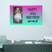 写真パーソナライズされたと年齢のハッピーバースデー 横断幕 (トレードショー)