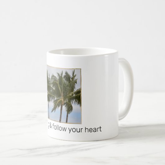 写真パーソナライズされたと引用文 コーヒーマグカップ (正面右)