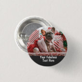 写真パーソナライズされたと文字かわいい 缶バッジ (正面&裏面)