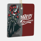 写真パーソナライズされたと文字のカスタムクリスマス セラミックオーナメント (右)