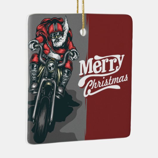 写真パーソナライズされたと文字のカスタムクリスマス セラミックオーナメント (右)