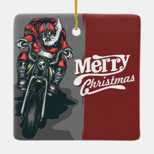 写真パーソナライズされたと文字のカスタムクリスマス セラミックオーナメント (裏面)