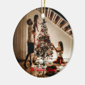 写真パーソナライズされたと文字のカスタム家族 セラミックオーナメント (左)