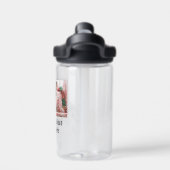 写真パーソナライズされたと文字の子供 ウォーターボトル (背面)