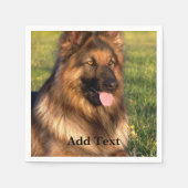 写真パーソナライズされたと文字カスタム スタンダードカクテルナプキン (正面)