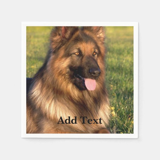 写真パーソナライズされたと文字カスタム スタンダードカクテルナプキン (正面)
