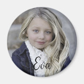 写真パーソナライズされたと文字カスタム マグネット (正面)