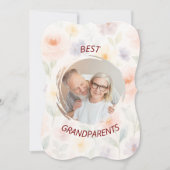 写真パーソナライズされたと文字カード | 最高の祖父母 (正面)