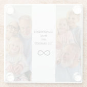 写真パーソナライズされたと文字コースターfor祖父母 ガラスコースター (裏面)