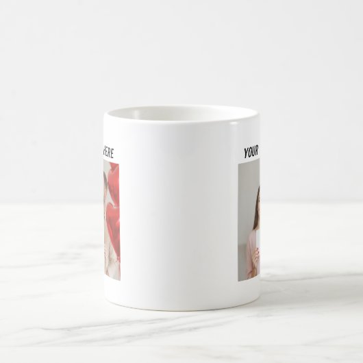 写真パーソナライズされたと文字ハッピーバレンタインデー コーヒーマグカップ (中央)