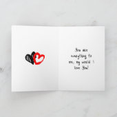 写真パーソナライズされたと文字バレンタインデー カード (内部)