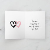写真パーソナライズされたと文字バレンタインデー カード (内部)