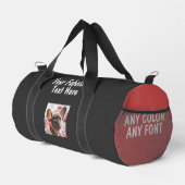 写真パーソナライズされたと文字フィットネス ダッフルバッグ (右コーナー)