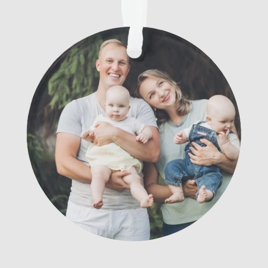 写真パーソナライズされたと文字ブルーHanukkah オーナメント (裏面)