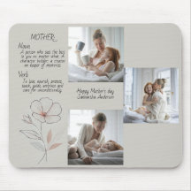 写真パーソナライズされたと文字マウスパッド – 母の日