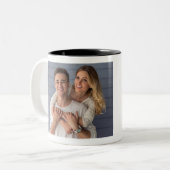 写真パーソナライズされたと文字マグカップ – 自分で作成 ツートーンマグカップ (正面左)