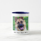 写真パーソナライズされたと文字マググ マグカップ (中央)